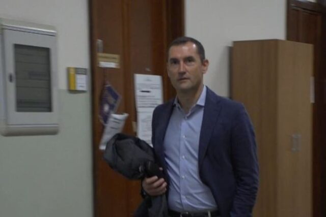 Giorgio Schenone, addetto agli arbitri dell’Inter, all’arrivo in Procura a Milano