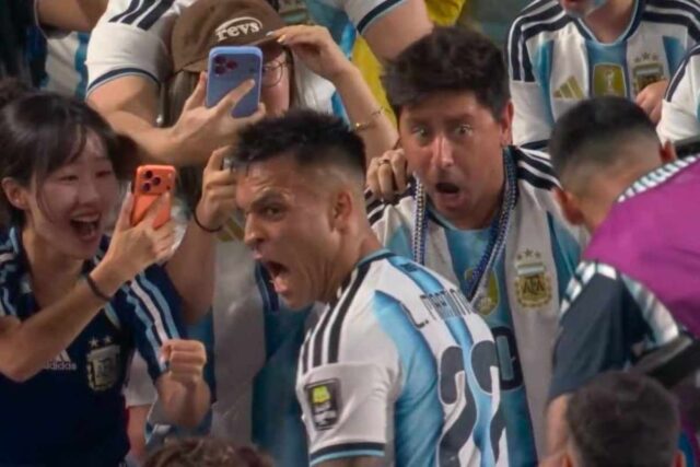 Lautaro Martinez, attaccante Argentina (Screen televisione FOX)