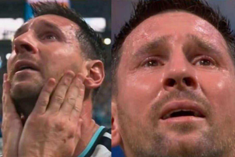 Le lacrime di Messi